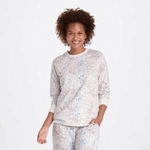 NWT STARS ABOVE Blue Pink Animal Print Long Sleeve Pajama‎ Top/Blouse Size XXL